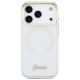 3. Etui Guess IML Script Metal MagSafe na iPhone 17 Pro - przezroczyste
