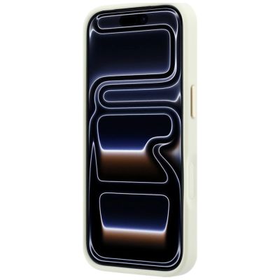 5. Etui Guess Stripe Peony 4G Logo MagSafe na iPhone 18 Pro Max / 17 Pro Max - beżowe