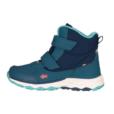 2. Buty zimowe dziecięce Trollkids Kids Hafjell Winter Boots śniegowce wodoodporne na rzepy niebieskie (264-102)