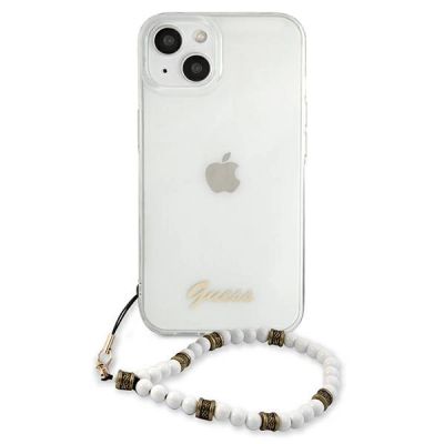 3. Etui Guess White Pearl na iPhone 13 - przezroczyste