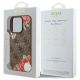 8. Etui Guess 4G Flowers Print MagSafe na iPhone 16 Pro Max 6.9" - brązowe