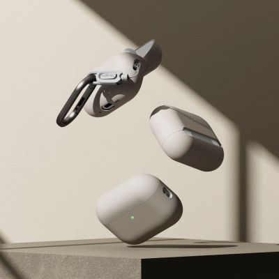 4. Etui Ringke Silicone na AirPods Pro 3 - beżowe