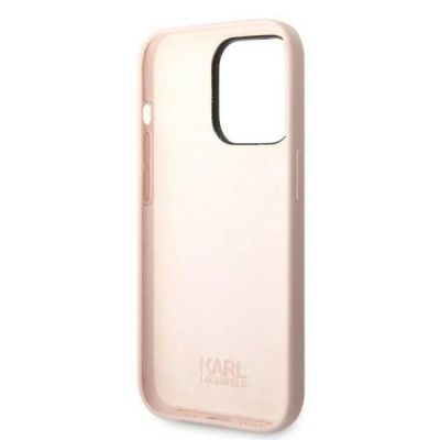 7. Etui Karl Lagerfeld Silicone Ikonik na iPhone 14 Pro - różowe