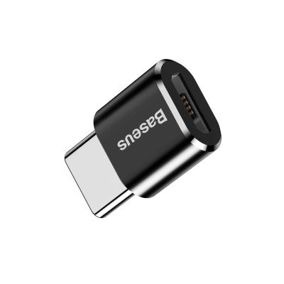 4. Adapter Baseus Mini przejściówka z micro USB na USB-C - czarny