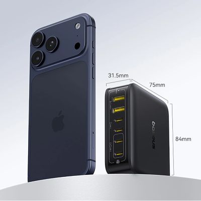 8. Stacja ładująca Baseus EnerFill FH21 120W 4xUSB-C + 2xUSB-A - czarna