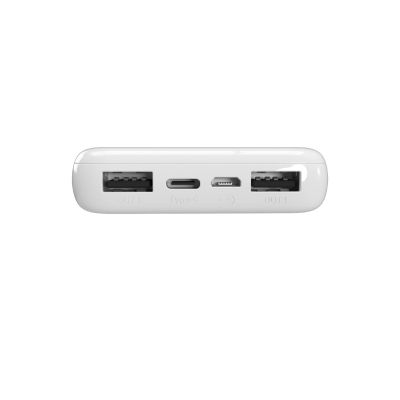 3. Powerbank Puro White 10000mAh 12W 2xUSB-A + USB-C - biały