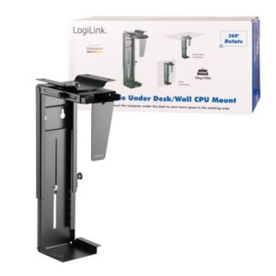 6. LogiLink EO0005 uchwyt do komputera Uchwyt na procesor montowany na biurku Czarny