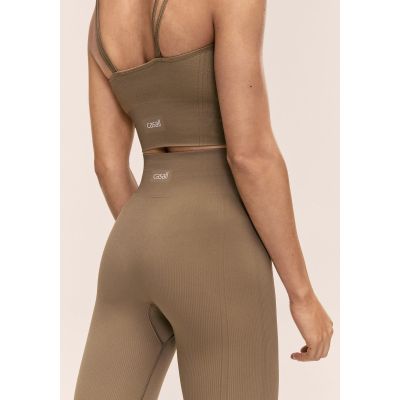 2. Spodnie damskie CASALL Seamless Rib Slit Pants kolor zielony