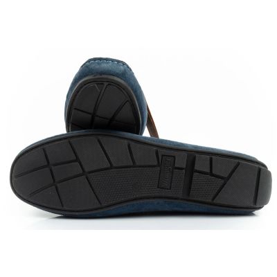 9. Wrangler buty męskie półbuty mokasyny Maifield Suede skóra naturalna granatowe