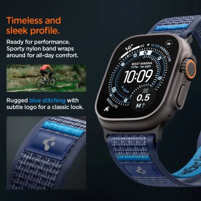 8. Pasek Spigen Athlex Air 2 na Apple Watch (44 / 45 / 46 / 49 mm) - granatowy