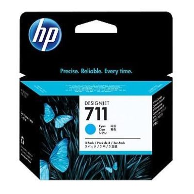 3. HP Zestaw 3 sztuk błękitnych wkładów atramentowych 711 DesignJet 29 ml