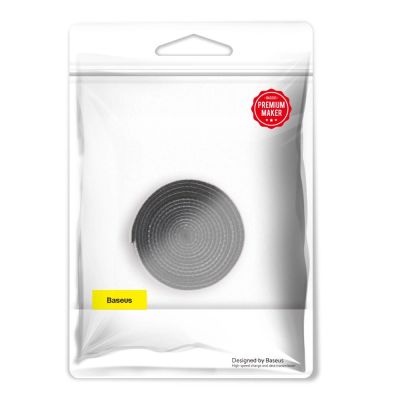 18. Baseus Rainbow Circle hook and loop Straps - taśma rzepowa rzep organizer kabli 1m czarny (ACMGT-E01)