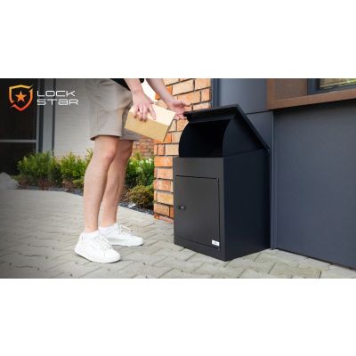 7. Skrzynka paczkomatowa Extralink LockStar 44x34x55cm stalowa skrzynia na paczki