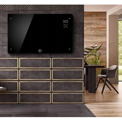 Grzejnik elektryczny czarny Q20F1 CARRUZZO