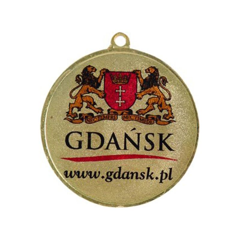 2. Medal złoty- biegi - medal stalowy z nadrukiem luxor jet