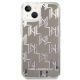 3. Etui Karl Lagerfeld Liquid Glitter Monogram na iPhone 14 - srebrne