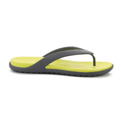 4. CROCS COAST FLIP SLATE GREY/CITRUS 212035-0GG