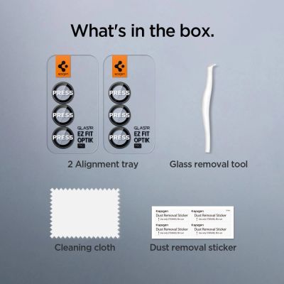 11. Osłona aparatu Spigen Optik Pro HD Glas.TR EZ Fit 2-pack na Samsung Galaxy Z Fold 7 - czarna