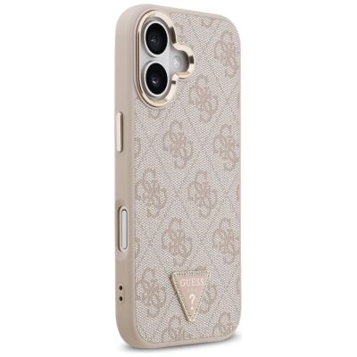 4. Etui Guess 4G Triangle Logo MagSafe na iPhone 17 - różowo-złote