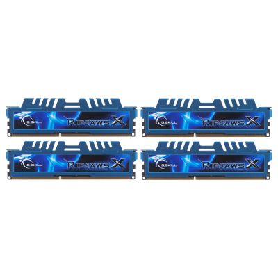 3. Zestaw pamięci G.SKILL RipjawsX F3-1600C9Q-32GXM (DDR3 DIMM; 4 x 8 GB; 1333 MHz; CL9)
