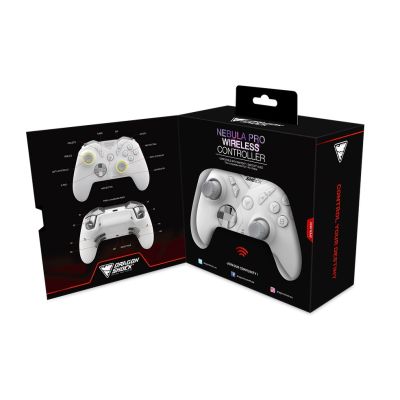 7. Dragonshock Nebula Pro Biały Bluetooth Gamepad Nintendo Switch