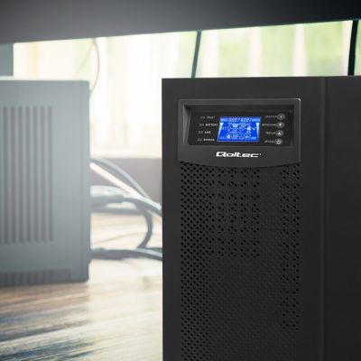 7. QOLTEC ZASILACZ AWARYJNY UPS ON-LINE | PURE SINE WAVE | 6KVA | 4.8KW | LCD | USB