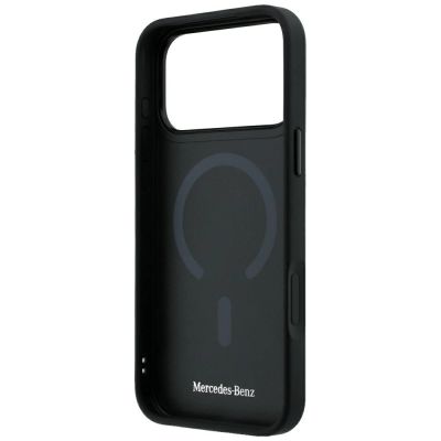 7. Etui Mercedes Leather 3D MagSafe do iPhone 18 Pro Max / 17 Pro Max - czarne