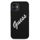 3. Etui Guess Silicone Vintage na iPhone 12 mini - czarno-białe