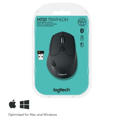 43. Mysz Logitech M720 TRIATHLON 910-004791 (optyczna; 1000 DPI; kolor czarny)