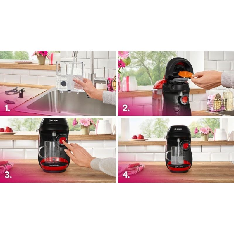 7. Ekspres do kawy Bosch Tassimo czerwony (TAS103E)