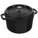 21. Garnek żeliwny okrągły wysoki STAUB 40502-285-0 - czarny 4.8 ltr