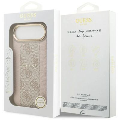 8. Etui Guess 4G Stripe MagSafe na iPhone Air - różowe