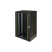Digitus Szafa sieciowa wisząca Unique 19" 20U rack 600x450, drzwi szyba, czarny, niedzielona, złożona, 100kg