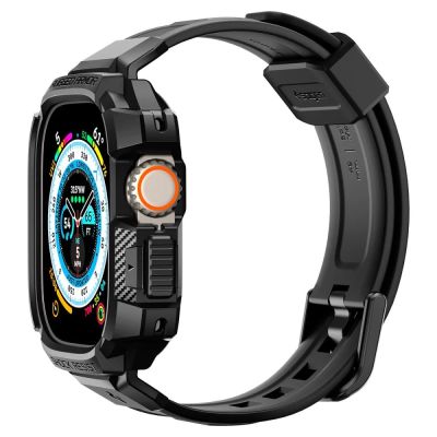 14. Etui z paskiem Spigen Rugged Armor Pro na Apple Watch Ultra (49 mm) - czarne