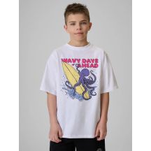 T-shirt bawełniany chłopięcy 4F 4FJRSS26TTSHM3904-10S