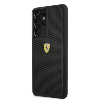 2. Etui Ferrari On Track Perforated na Samsung Galaxy S21 Ultra - czarne
