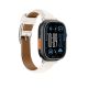 3. Skórzany pasek AMAZINGTHING Class Band do Apple Watch 45 / 46 / 49 mm - jasnobeżowy