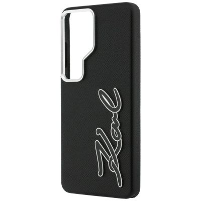 6. Etui Karl Lagerfeld Grained Signature Metal Resin Logo na Samsung Galaxy S26 Ultra - czarne