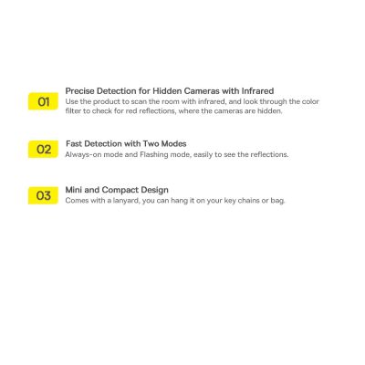 25. Baseus Heyo wykrywacz ukrytych kamer biały (FMHY000002)