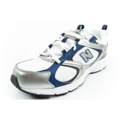 3. New Balance 408  buty sportowe męskie sneakersy modne wygodne białe srebrne