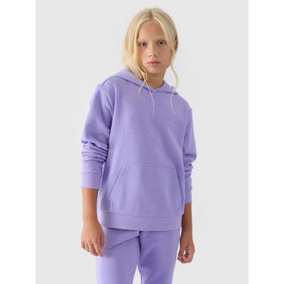 Bluza dresowa nierozpinana z kapturem dziewczęca 4F Junior 4FJWMM00TSWSF1316-32S