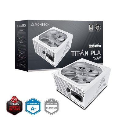 3. Zasilacz Montech Titan PLA 750W - 80 PLUS & Cybenetics Platinum, modularny, PCIe 5.1 - 750 Watt