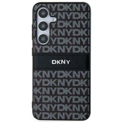 2. Etui DKNY Leather Mono Stripe & Metal Logo na Samsung Galaxy S24+ - czarne