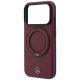 6. Etui Mercedes Leather with Ring Stand MagSafe na iPhone 18 Pro Max / 17 Pro Max - burgundowe