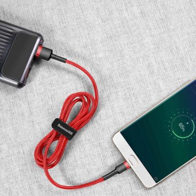 5. Kabel Baseus Cafule Cable CAMKLF-B09 USB-A / micro USB 2.4A 1 m - czerwony