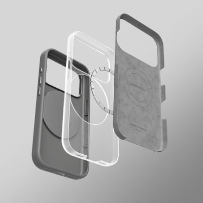 6. Etui AMAZINGTHING Cloudie na iPhone 17 Pro z podstawką - szare
