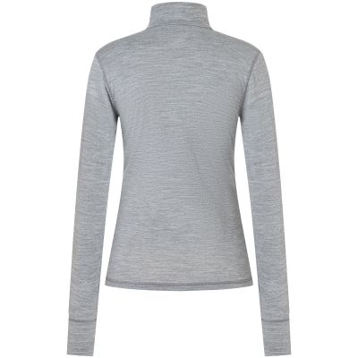 Longsleeve termoaktywny damski SUPER.NATURAL W TUNDRA175 ZIP 1/4 szary