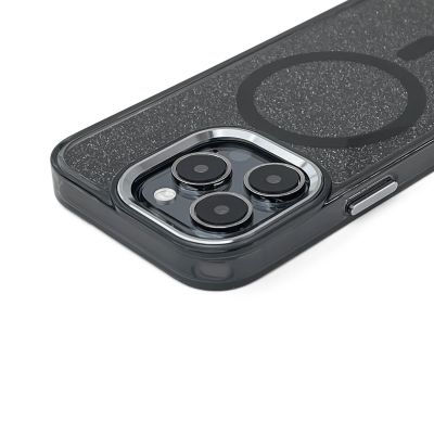2. Etui brokatowe Glitter Case kompatybilne z MagSafe na iPhone 17 Pro Max - czarne