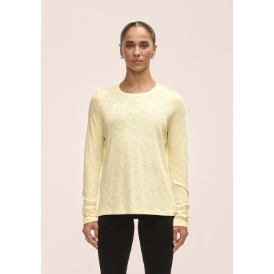 2. Koszulka damska treningowa Casall Soft Texture Long Sleeve żółty