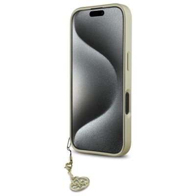9. Etui Guess 4G Charms Collection na iPhone 16 - czarne